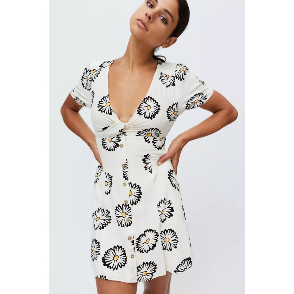 Urban Outfitters Bettie Twist-Front Mini Dress